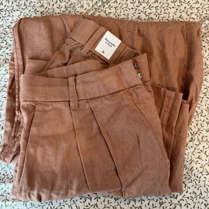 Abercrombie & Fitch Brown Wide Leg Corduroy Pants
